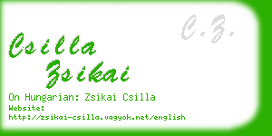 csilla zsikai business card